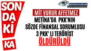 Irak'ın Metina bölgesinde PKK'lı 3 örgüt üyesi MİT operasyonuyla etkisiz hale getirildi