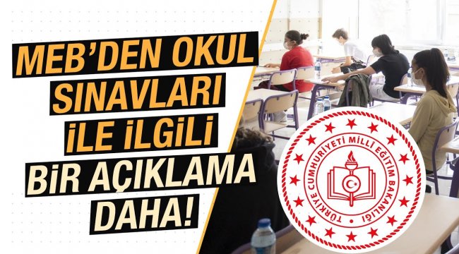 Okul Sınavlarıyla İlgili MEB'den Bir Açıklama Daha! Ziya Selçuk Sınava Çalışmayanlar İçin...