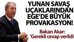 Yunan savaş uçaklarından Ege'de büyük provokasyon