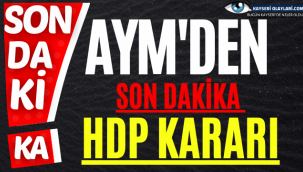 AYM'den son dakika HDP kararı