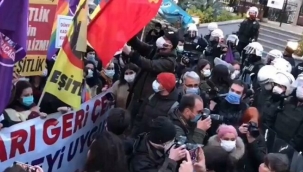 'Kararı geri çek, sözleşmeyi uygula' diyerek Kadıköy'de toplandılar