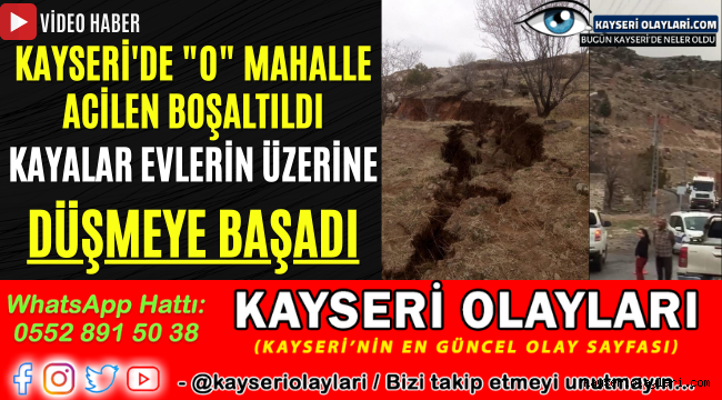 Kayalar Evlerin Üzerine Düşmeye Başladı. O Mahalle Boşaltıldı
