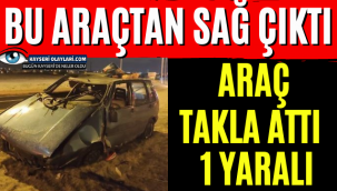 Kayganlaşan Yolda Araç Takla Attı: 1 Yaralı