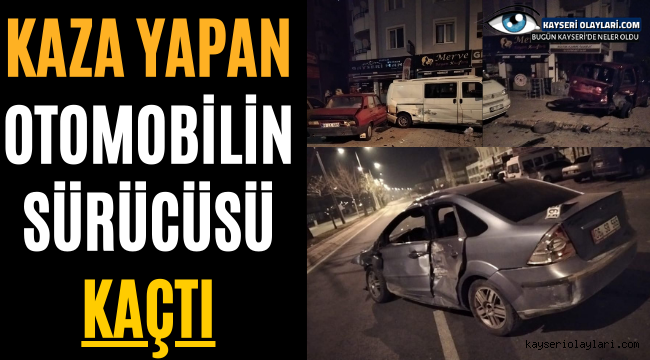 Kaza Yapan Otomobilin Sürücüsü Kaçtı