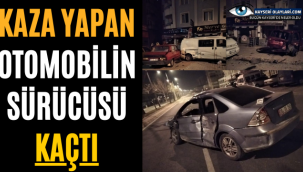 Kaza Yapan Otomobilin Sürücüsü Kaçtı