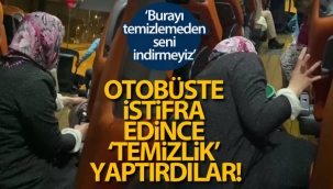 Otobüste engelli yolcu istifra edince 'temizlik' yaptırıldı! O anlar kameraya yansıdı