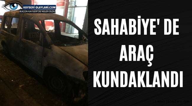 Sahabiye'de Araç Kundaklandı