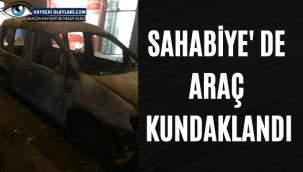 Sahabiye'de Araç Kundaklandı