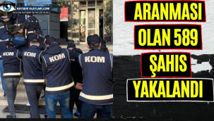 Aranması olan 589 şahıs yakalandı