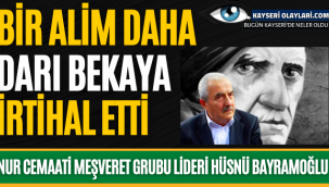 Bir Alim Daha Darı Bekaya İrtihal Etti Hüsnü Bayramoğlu 