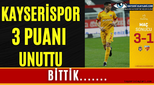 Kayserispor 3 Puanı Unuttu