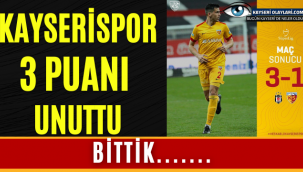 Kayserispor 3 Puanı Unuttu