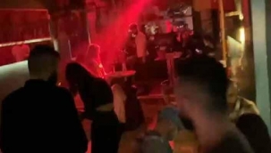 Kısıtlamada gece kulübüne çevrilen lokantaya polis baskını