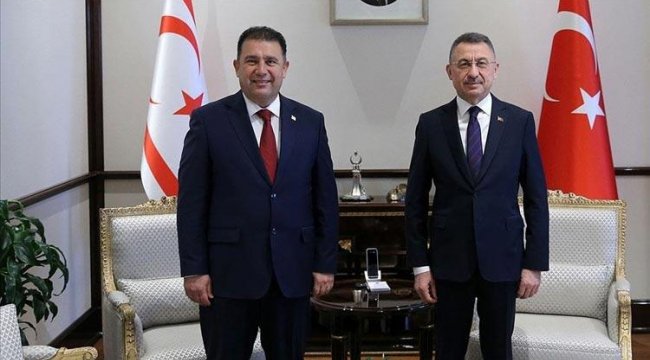 KKTC Başbakanı Saner, Cumhurbaşkanı Yardımcısı Oktay ile görüştü