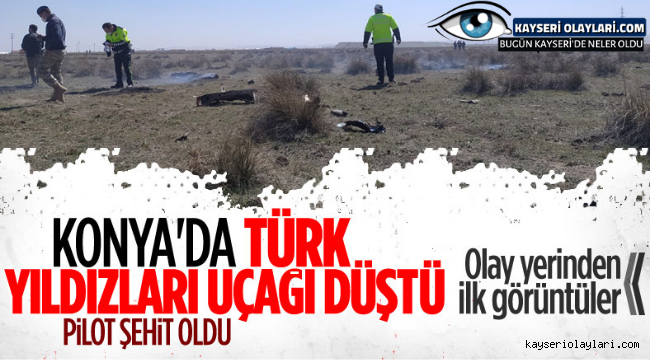 Konya'da Askeri Uçak Düştü! 1Yaralı