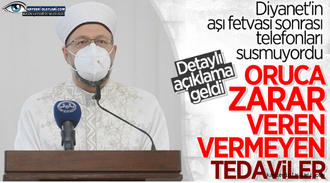 Orucu bozan ve bozmayan tedaviler