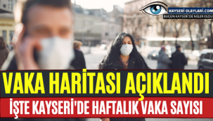 Vaka Haritası Açıklandı! İşte Kayseri'deki Haftalık Vaka Oranı