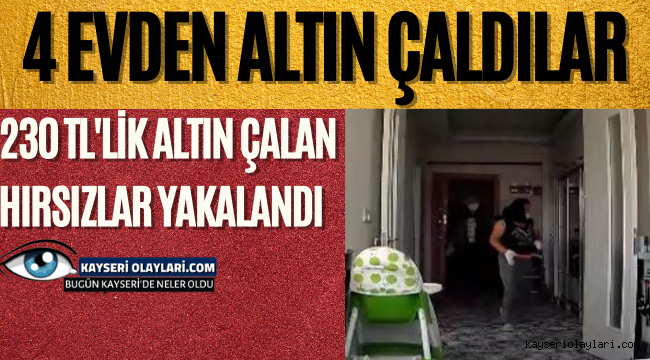 4 Evden Altın Çaldılar 230 Tl'lik Altın Çalan Hırsızlar Yakalandı 
