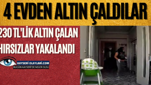 4 Evden Altın Çaldılar 230 Tl'lik Altın Çalan Hırsızlar Yakalandı 