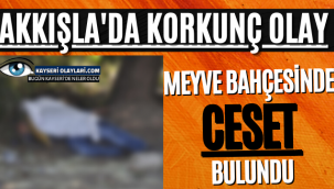 Akkışla'da Korkunç Olay! Meyve Bahçesinde Çeset Bulundu