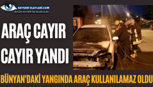 Araç Cayır Cayır Yandı