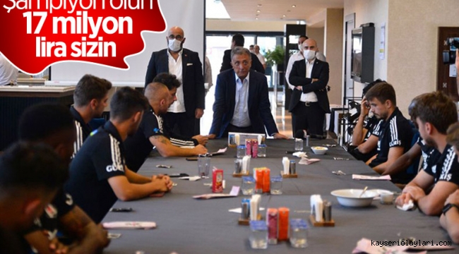 Beşiktaş'ta şampiyonluk primi: 17 milyon lira
