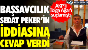 Elazığ Cumhuriyet Başsavcılığı Sedat Peker'in iddiasına cevap 