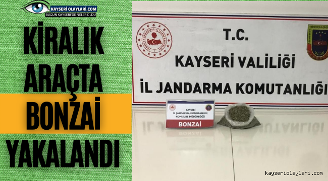 Kiralık Araçta Bonzai Yakalandı