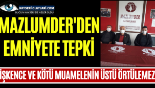 Mazlum Der'den Emniyete Tepki