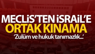 Meclis'ten İsrail'e ortak kınama