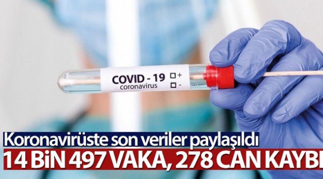 Türkiye'de son 24 saatte 14.497 koronavirüs vakası tespit edildi