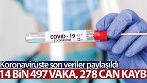 Türkiye'de son 24 saatte 14.497 koronavirüs vakası tespit edildi