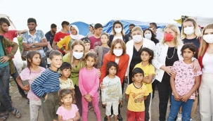 CHP'den tarım işçilerinin çadırına ziyaret