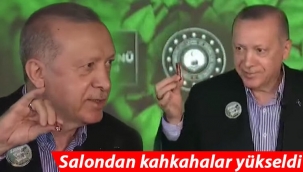 Cumhurbaşkanı Erdoğan'ın katıldığı açılışa damga vuran diyalog! Kahkahalar yükseldi