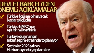 Devlet Bahçeli'den önemli açıklamalar