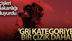İçişleri Bakanlığı: 'Gri kategoriye bir çizik daha!'