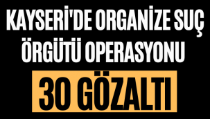 Kayseri'de Organize Suç Örğütü Operasyonu