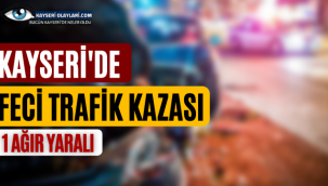 Kayseri'de panelvanın çarptığı genç ağır yaralandı