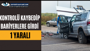 Kontrolü kaybedip bariyerlere girdi