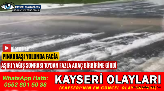 Pınarbaşı'nda Facia! 10 Araç Birbirine Girdi