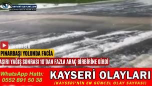 Pınarbaşı'nda Facia! 10 Araç Birbirine Girdi