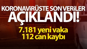 Türkiye'de son 24 saatte 7.181 koronavirüs vakası tespit edildi