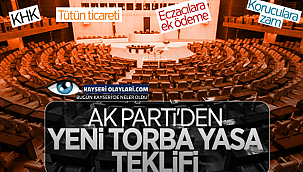 TBMM torba yasa teklifinde bulundu.