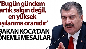 Bakan Koca: 'Hastalığı geçirmiş olan kişilerde hatırlatma aşısının yeterli olacağı Bilim Kurulumuzca değerlendirildi'