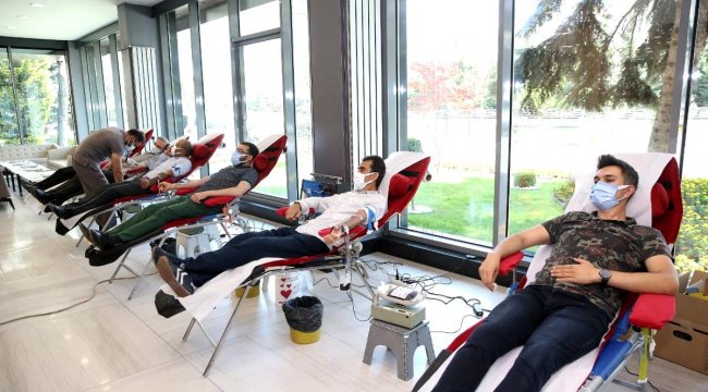 Büyükşehir personelinden kan bağışı seferberliği