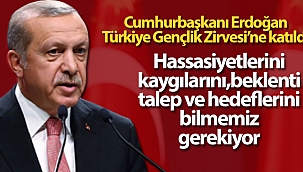 Cumhurbaşkanı Erdoğan, Türkiye Gençlik Zirvesi'ne katıldı