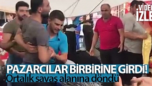 Esenyurt'ta pazarcıların kavgası kamerada