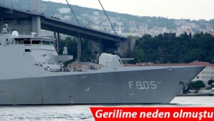 Gerilime neden olmuştu! O gemi Karadeniz'den ayrıldı... Dikkat çeken görüntü