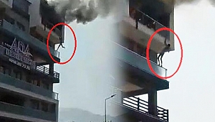 İnanılmaz an! Pamukkale'de bir evde çıkan yangından böyle kurtuldu