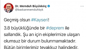 Kayseri'deki deprem